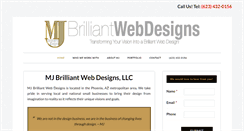 Desktop Screenshot of mjbrilliantwebdesigns.com