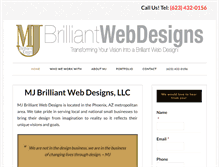 Tablet Screenshot of mjbrilliantwebdesigns.com